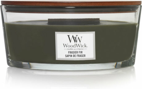 Bougie parfumée Woodwick Heartwick Flame Ellipse - Sapin Frasier - 50 heures de combustion