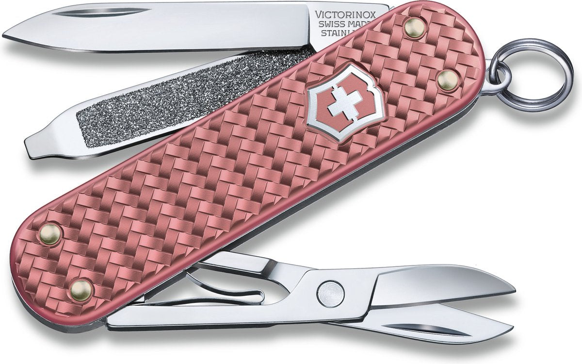 Couteau de poche Victorinox classic précieux alox - rose douce - 5 fonctions
