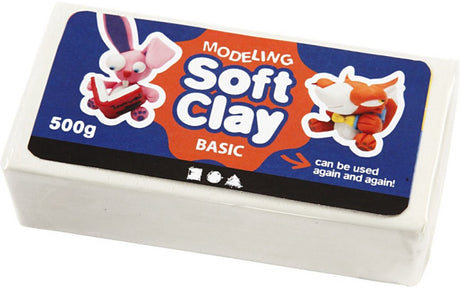 Société Creativ https: www.ccobby.nl pâte à modeler-taille-13x6x4-cm-blanc-500-gr-1-doos