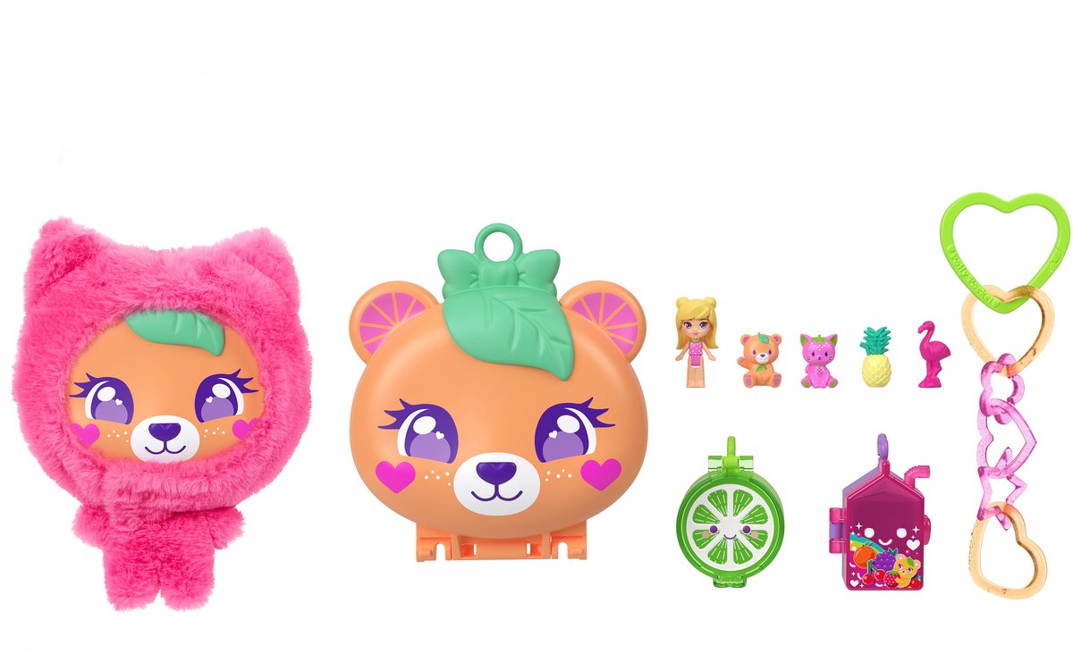 Ensemble de jeu compact ours en peluche Polly Pocket