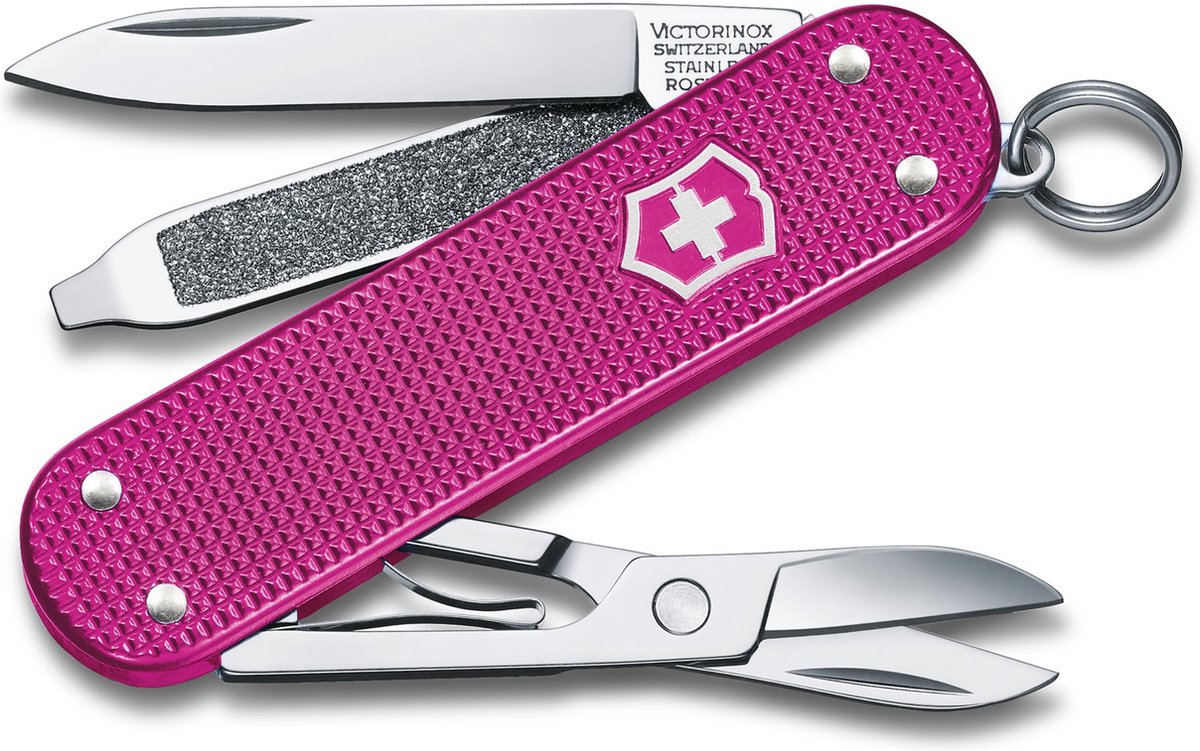 Couteau de poche Victorinox classic alox colours - flamingo party - 5 fonctions