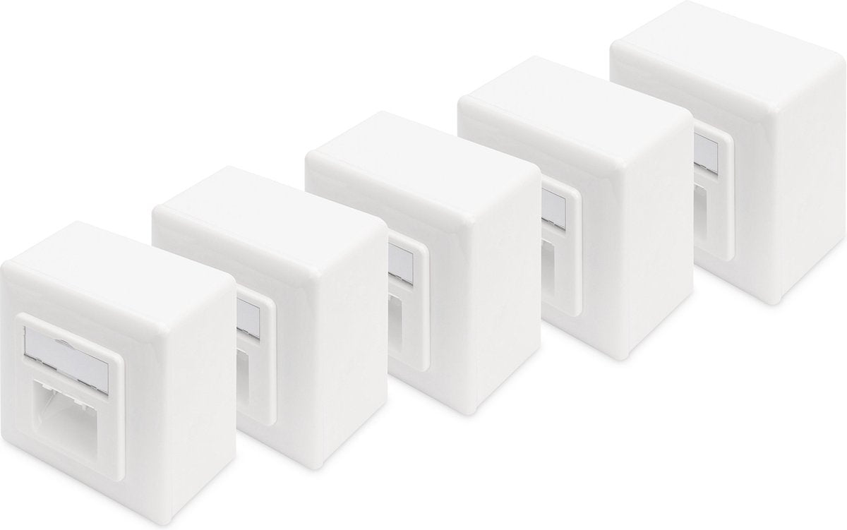 Digitus dn-9006 b5-n boîtier réseau en saillie (mural) cat 6 2 ports blanc pur 5 pièce(s)
