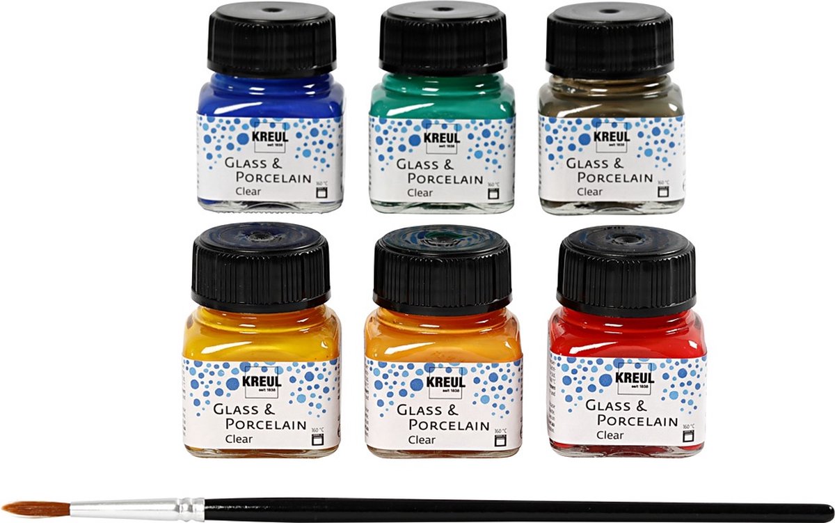 Creativ Company Glass and Porcelain Paint Couleur claire, 6e.