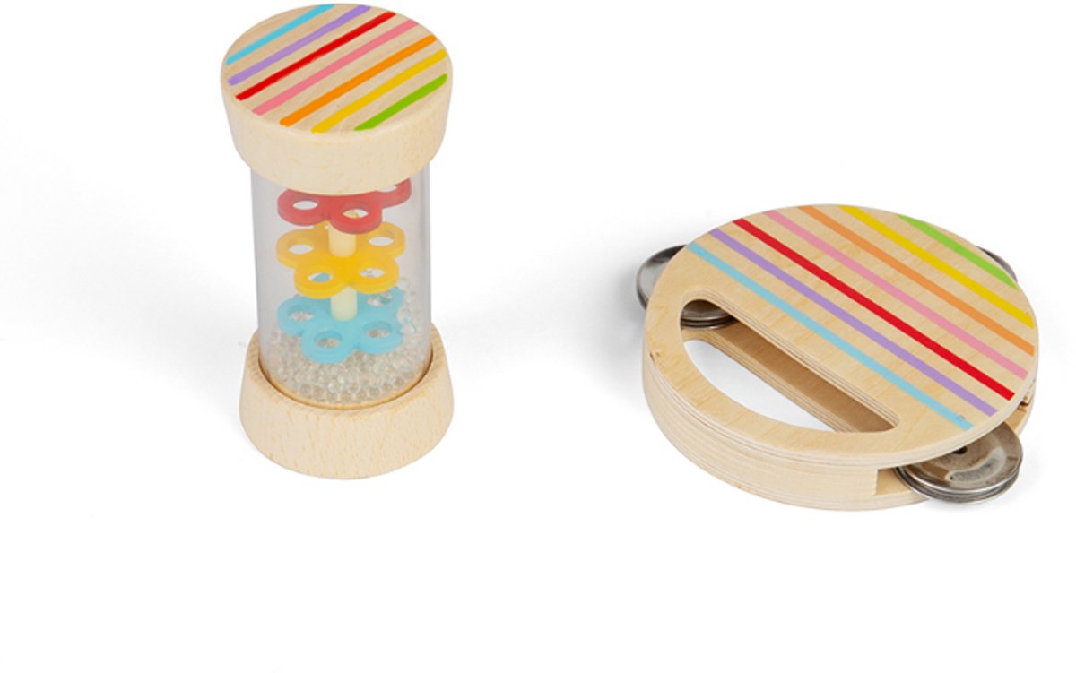 Ensemble de shake et rouleaux en bois Bigjigs, 2 pcs.