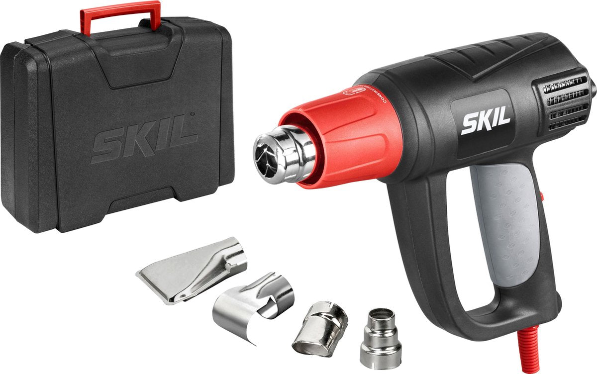 Pistolet à air chaud Skil 2000w - brûleur à peinture - briquet BBQ - soudure - pistolet thermique - pistolet thermique - jusqu'à 650 °c - avec étui à buses - 8004 AA