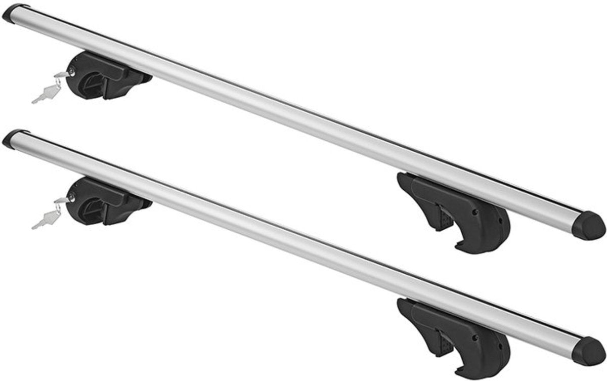 jeu de barres de toit aluminium 120 cm argent