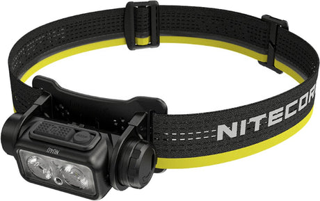 La lampe frontale LED Nitecore nu40 fonctionne avec une batterie de 1000 lm