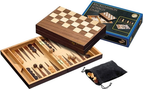 Champ de cassette de backgammon d'échecs Philos 40 mm, hauteur du roi 76 mm