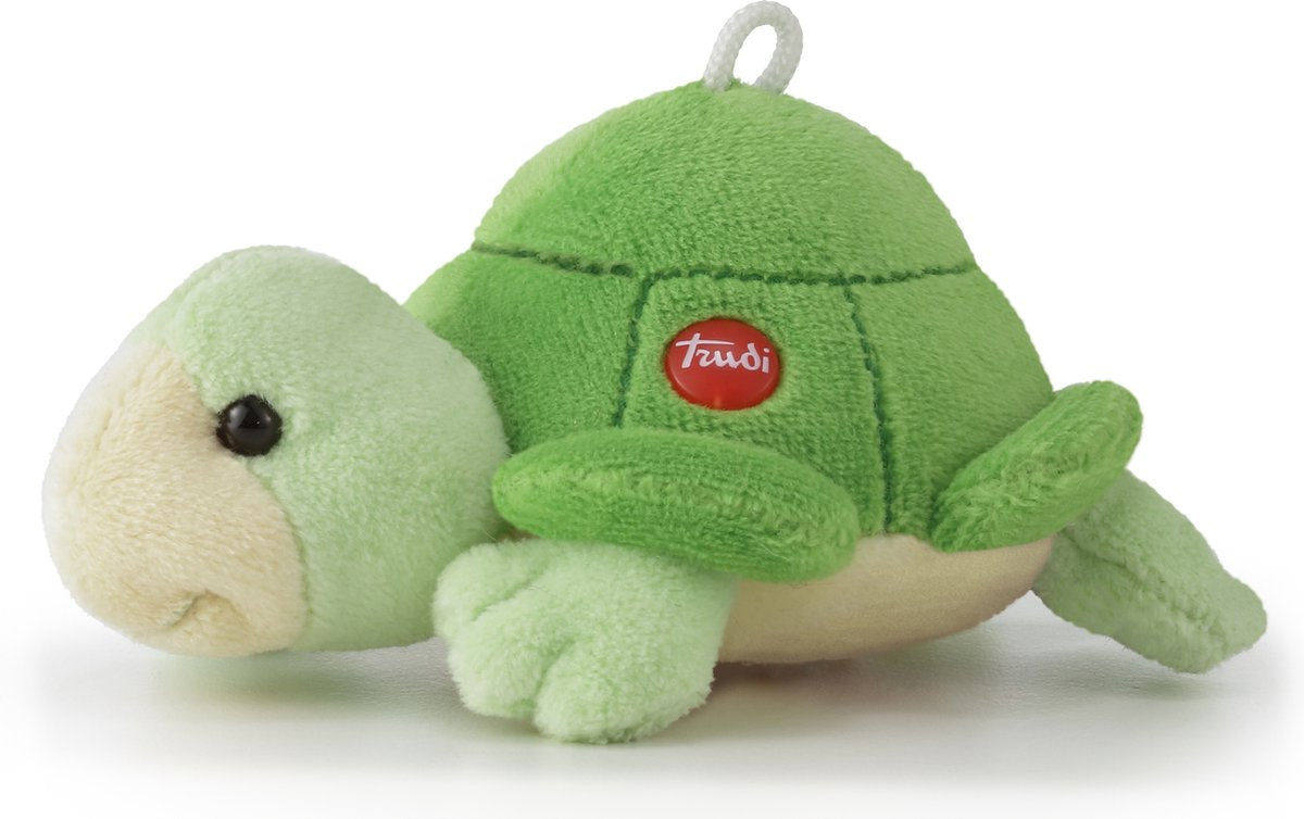 Trudi - peluche tortue douce collection 11 cm - fait main en Italie - peluche douce - peluche pour garçons et filles - vert - 8x6x11 cm taille xxs