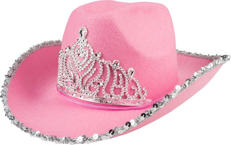 Chapeau Boland rose scintillant