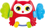 Playgo coucou hibou hochet rouge