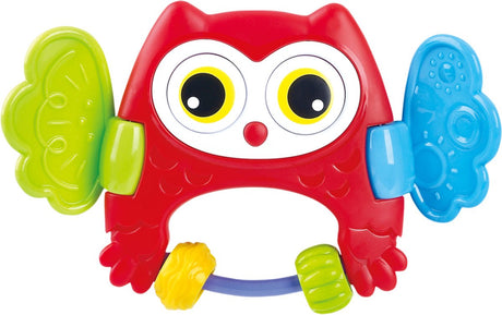Playgo coucou hibou hochet rouge