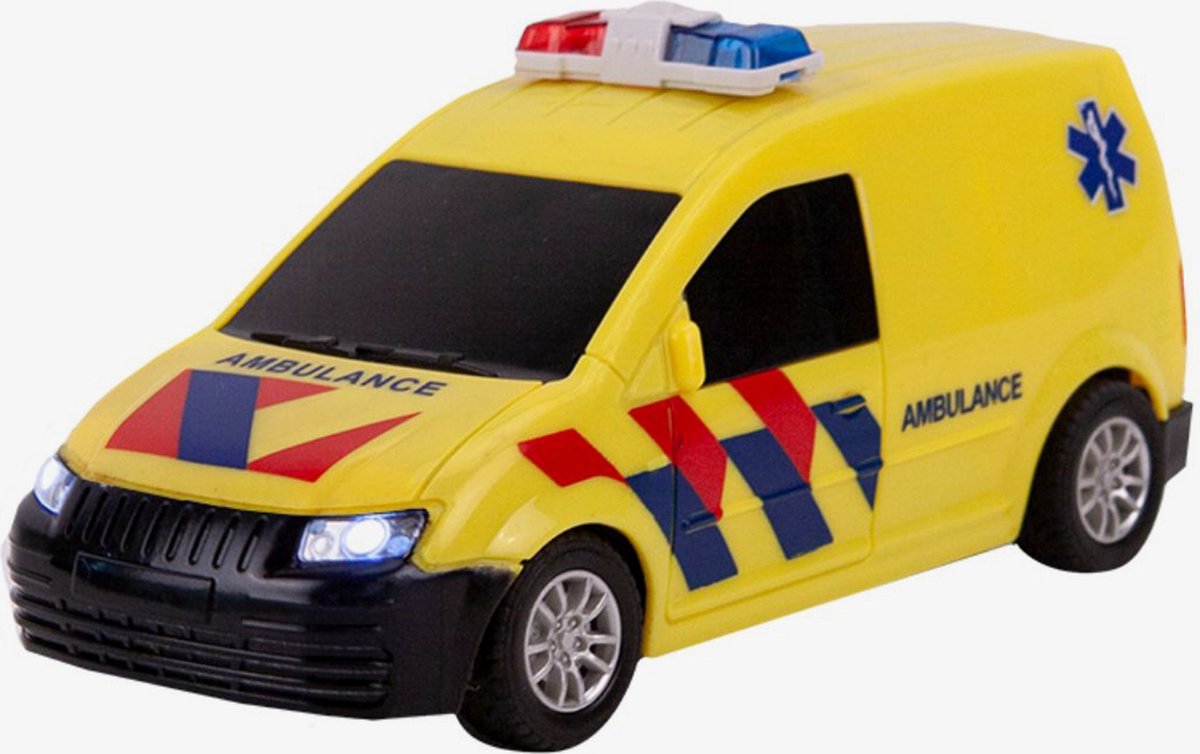 Ambulance radiocommandée à roues rapides avec lumière