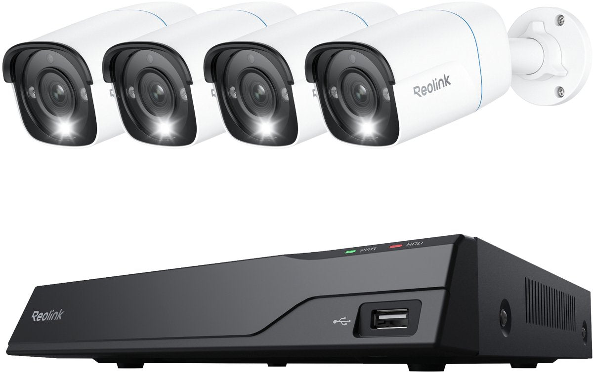 Système de caméra de sécurité Reolink 4k uhd - poe - nvr 8 canaux avec enregistrement 24h/24 et 7j/7 - détection intelligente - audio bidirectionnel - nvs8-8mb4