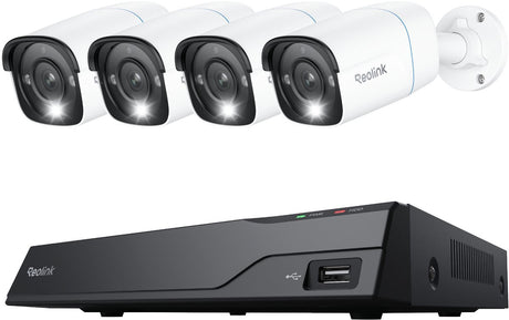Système de caméra de sécurité Reolink 4k uhd - poe - nvr 8 canaux avec enregistrement 24h/24 et 7j/7 - détection intelligente - audio bidirectionnel - nvs8-8mb4