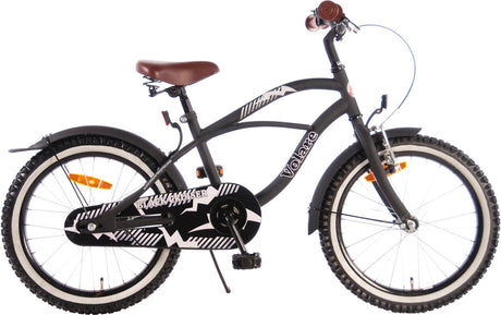 Volare Black Cruiser Children's Bike - Boys - 18 pouces - noir - 95% assemblé