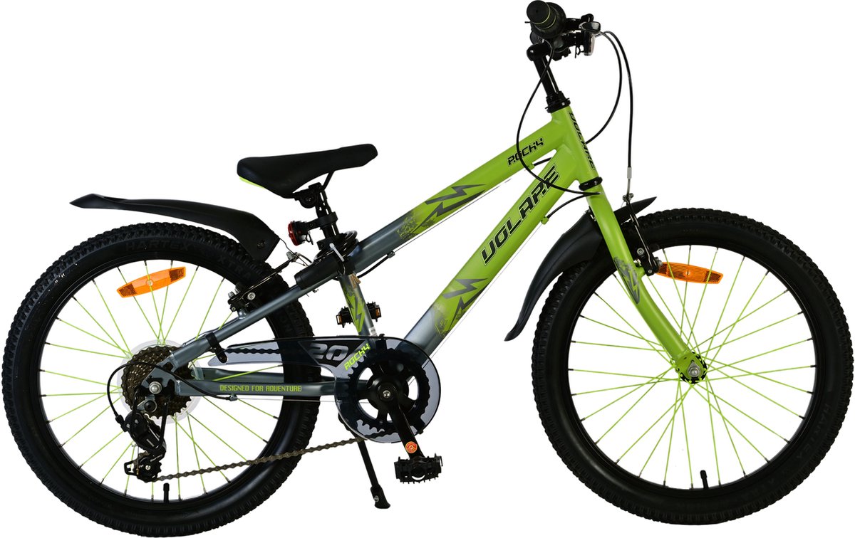 Vélo pour enfants Volare rocky - 20 pouces - 7 vitesses - gris vert