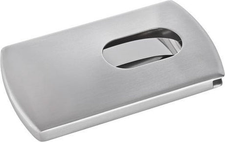 Sigel porte-cartes de visite snap - acier inoxydable - pour 12 cartes - argent - si-vz120