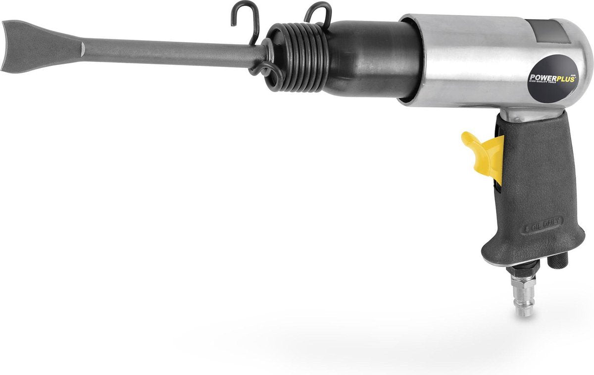 Burin pneumatique Powerplus powair0019 - travaux de hachage et de démolition, 216 l min, 3 500 bpm, 6,3 bar, 4 ans, 5 accessoires, mallette de rangement