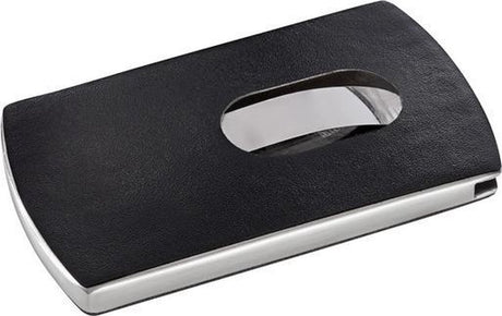 Sigel snap cartes de visite - cuir inox - pour 12 cartes - argent noir - si-vz121