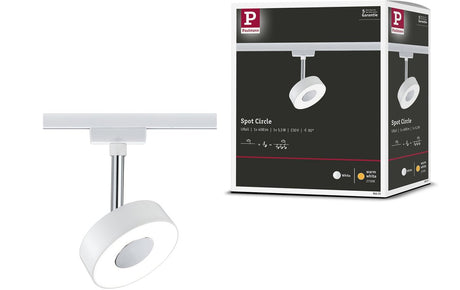 Paulmann urail rail spot cercle 250lm 5,3w 2700k 230v blanc
