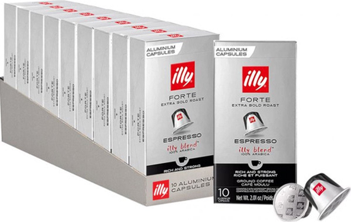 Tasses à café expresso Illy forte - intensité 9 9 - 10 x 10 pièces