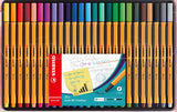 Feutres fins Stabilo point 88 en étui - 25 pcs.