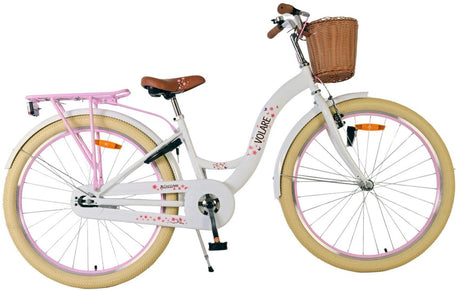 Vélo enfant Volare Blossom - filles - 26 pouces - blanc