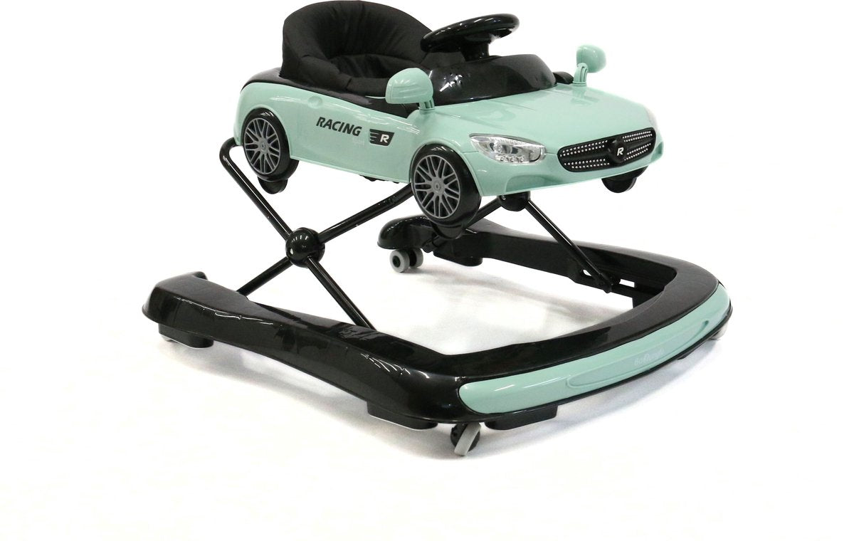 Bo jungle - trotteur - trotteur - voiture amovible - réglable - trotteur coquelicot vert