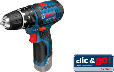 Perceuse à percussion solo Bosch bleue GSB 12v-15 | sans batteries ni chargeur en l-boxx - 06019b690e
