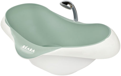 Béaba baignoire camele'o - baignoire bébé compacte 29l avec bouchon de vidange - baignoire ergonomique antidérapante - avec support pomme de douche - à partir de 0 mois - fabriquée en France - vert