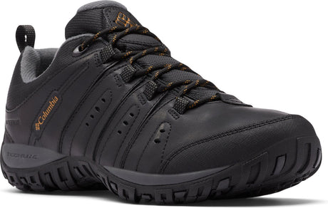 Chaussures de randonnée imperméables Columbia Woodburn II pour homme - noir, caramel