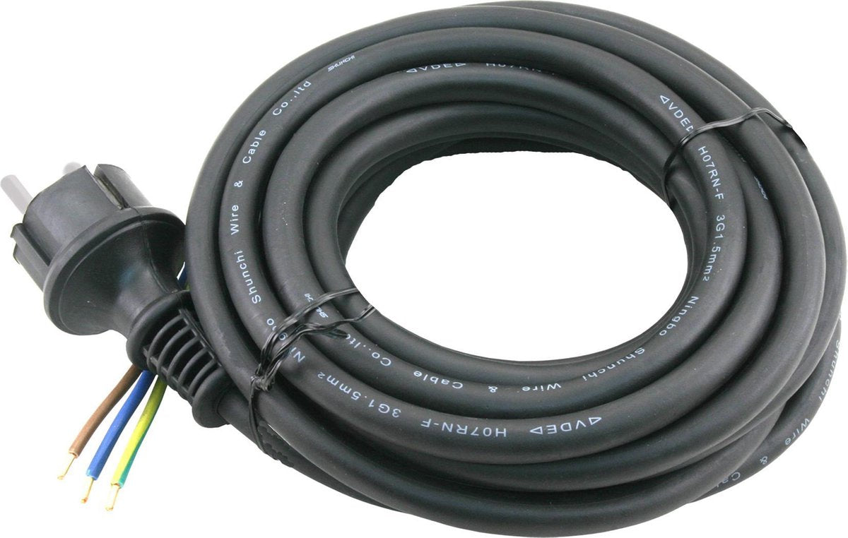 Câble de raccordement à la terre Q-link - 3500w - 3 x 1,5 mm� - 5 m - noir