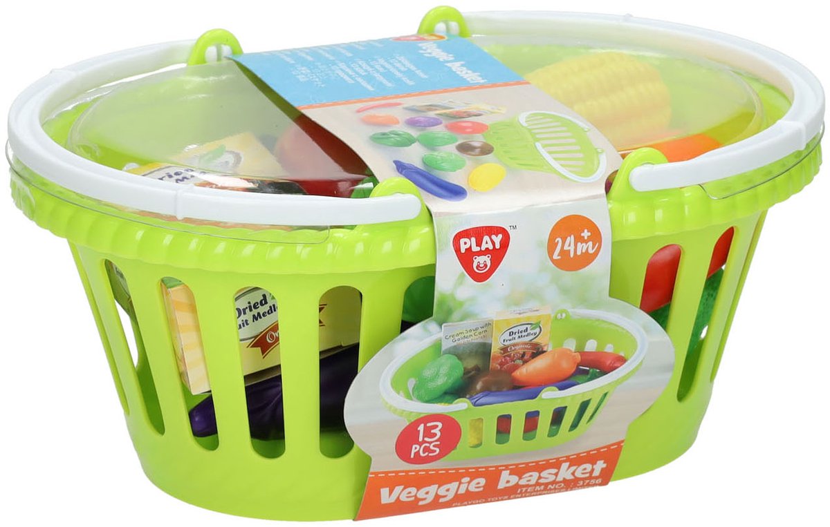 Panier de jeu avec légumes, 13 pcs.