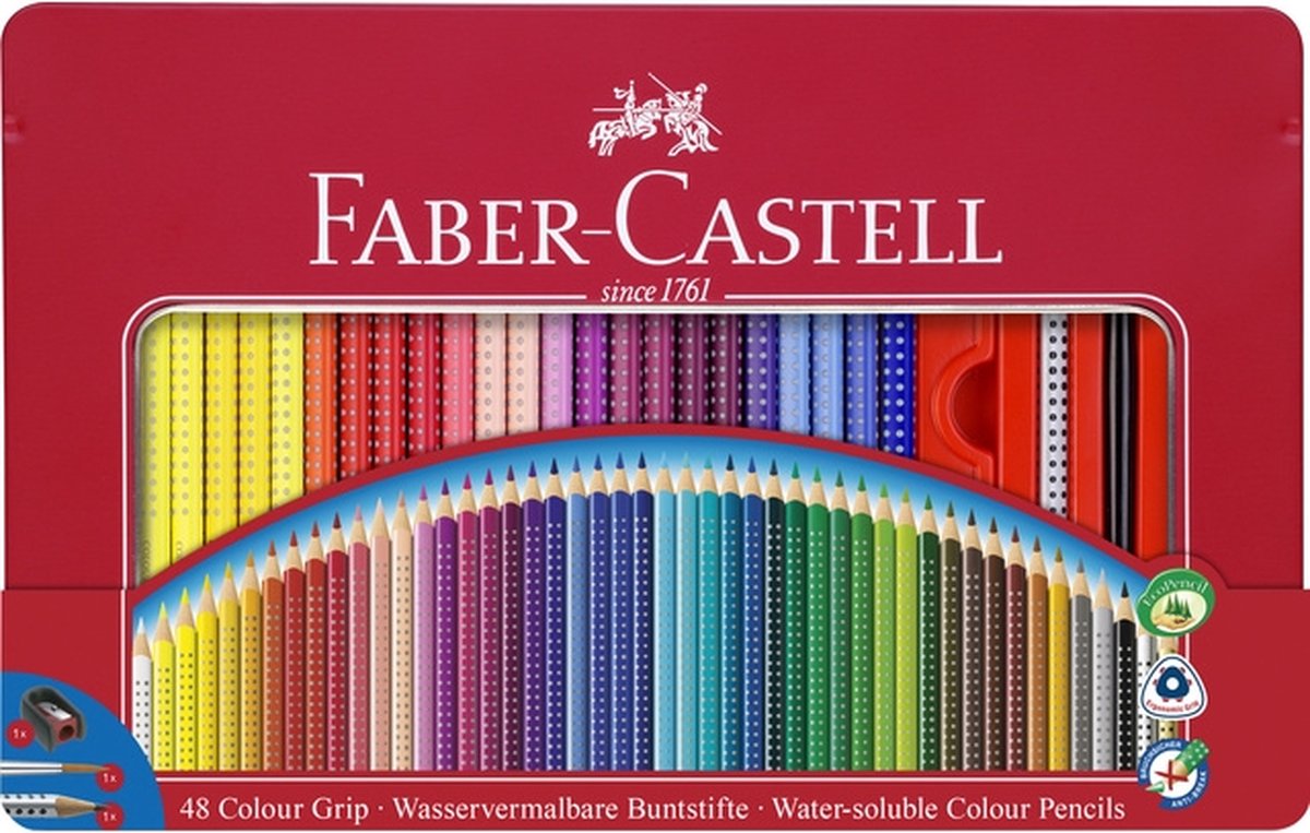 Faber Castell FC-112448 jeu de 48 poignées pour crayons de couleur