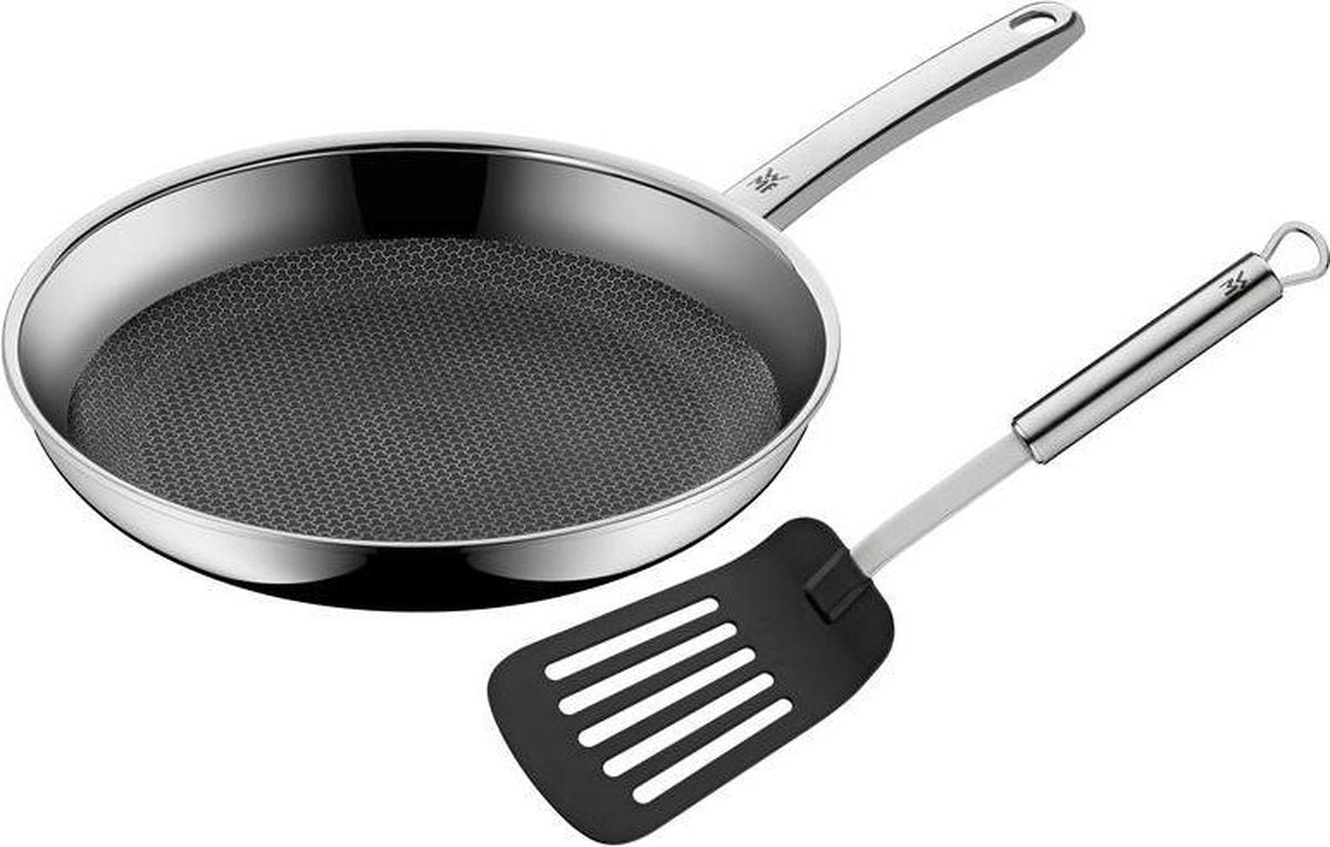 WMF profi resist - poêle à frire - ø 28 cm - acier inoxydable - avec spatule profi plus - convient pour induction