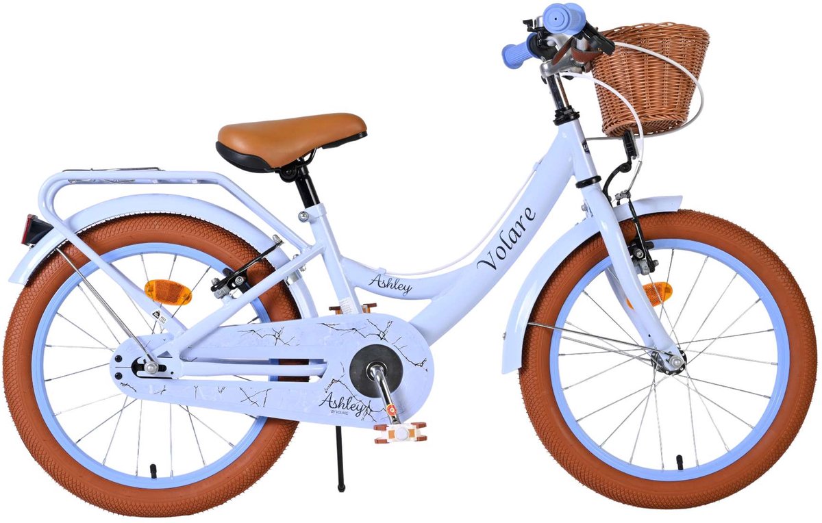 Vélo pour enfants Volare Ashley - filles - 18 pouces - bleu pastel - deux freins à main