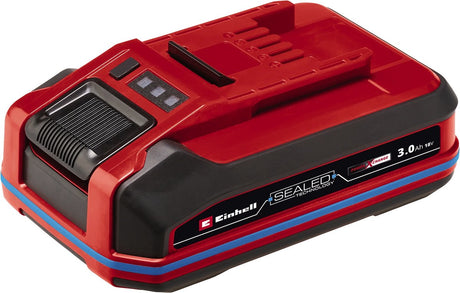 Batterie Einhell 3,0 Ah scellée plus - Power X-Change - 18 V Li-Ion - Max. puissance : 900 w - protection 100% contre la poussière, les jets d'eau et l'immersion permanente - ip57 - système de gestion active de la batterie