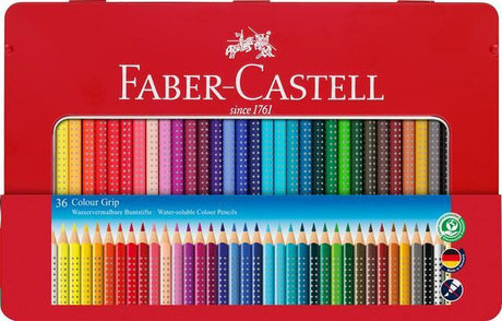 Crayons de couleur Faber-castell - grip couleur - boîte 36 pièces - fc-112435
