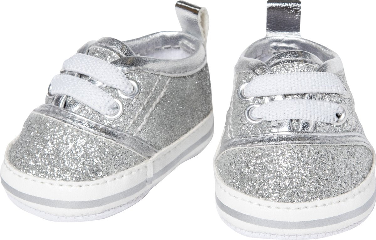 Heless chaussures de poupée junior 38-45 cm argent blanc