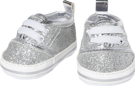 Sneakers de poupée Heless Glitter Silver, 38-45 cm