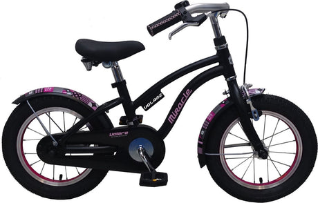 Volare Miracle Children's Bicycle - Girls - 14 pouces - Matt Black - Collection Prime