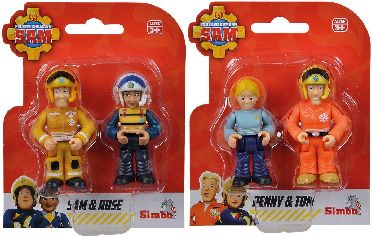 Simba pompier sam jouer figurines double ensemble-figurines jouets.
