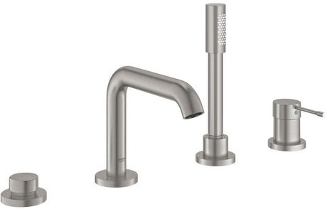 Grohe essence nouvelle combinaison de rebord de baignoire à quatre trous - supersteel