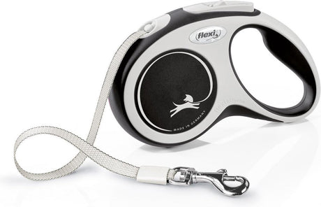 Flexi nouveau confort - laisse rétractable pour chien - s - 5 m - noir gris - <12kg