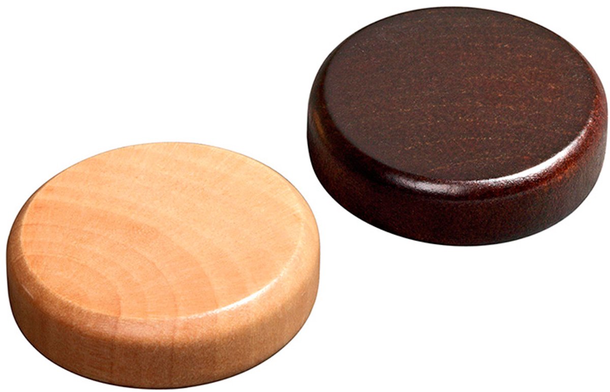 Pierres de backgammon Philos mini - 30 morceaux de bois schima - 20x8mm