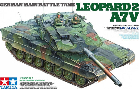 Tamiya modèle kit véhicules militaires - 35387 léopard 2 a7v - char de combat principal allemand en plastique - 1:35 - modèle kit