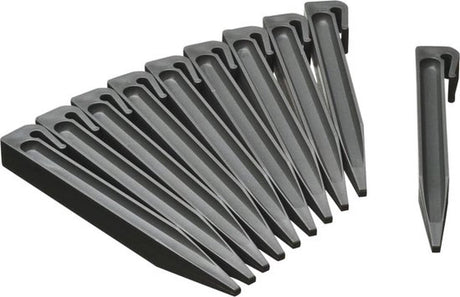 Nature - piquets de terre (10 pcs.) - h26,7cm - gris - pour bordures