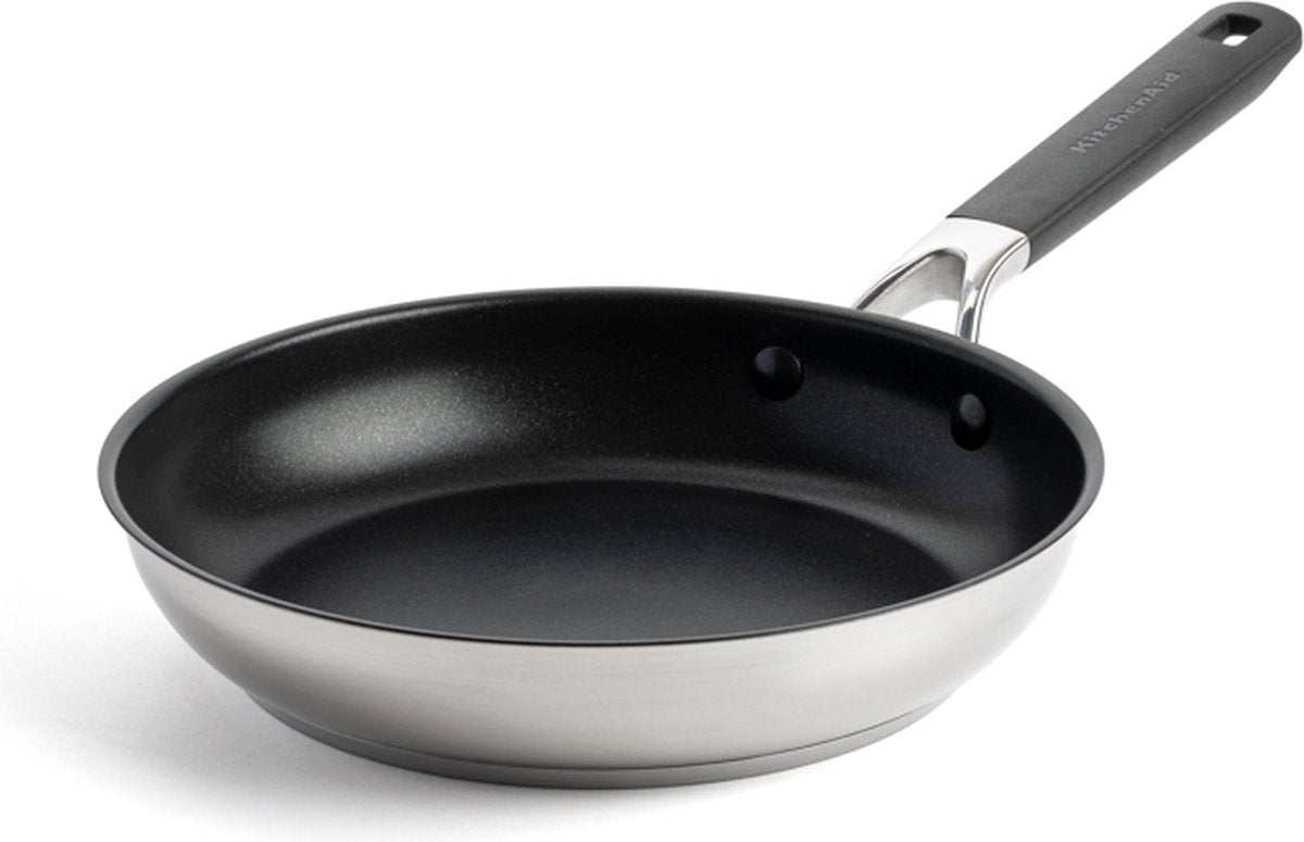Poêle à frire classique en inox Kitchenaid ø24cm - inox - induction - antiadhésive