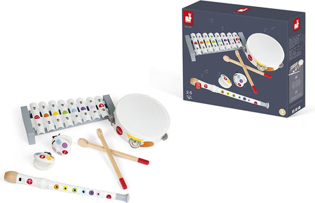 Janod - confettis - set d'instruments de musique - pour petits musiciens
